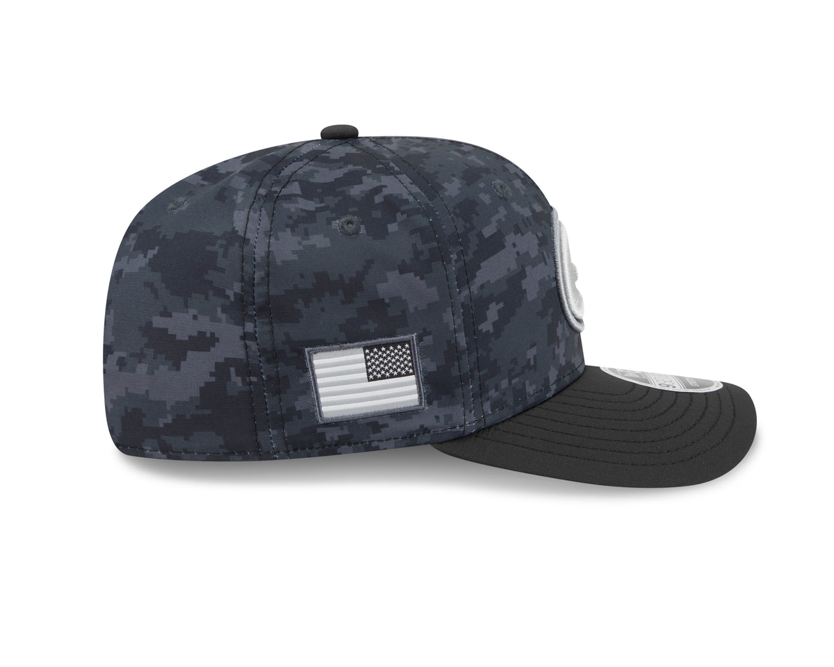 NFL Green Bay Packers New Era 2026 Salute to Service 9SEVENTY Stretch-Snap Hat- Black