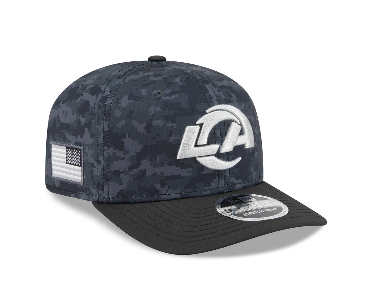 NFL Los Angeles Rams New Era 2026 Salute to Service 9SEVENTY Stretch-Snap Hat- Black
