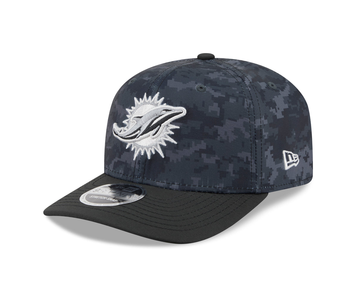 NFL Miami Dolphins New Era 2026 Salute to Service 9SEVENTY Stretch-Snap Hat- Black