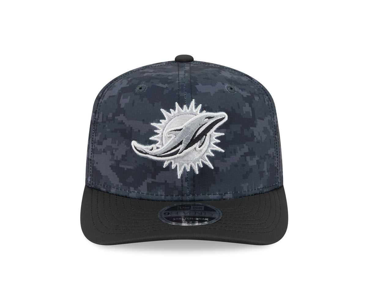 NFL Miami Dolphins New Era 2026 Salute to Service 9SEVENTY Stretch-Snap Hat- Black