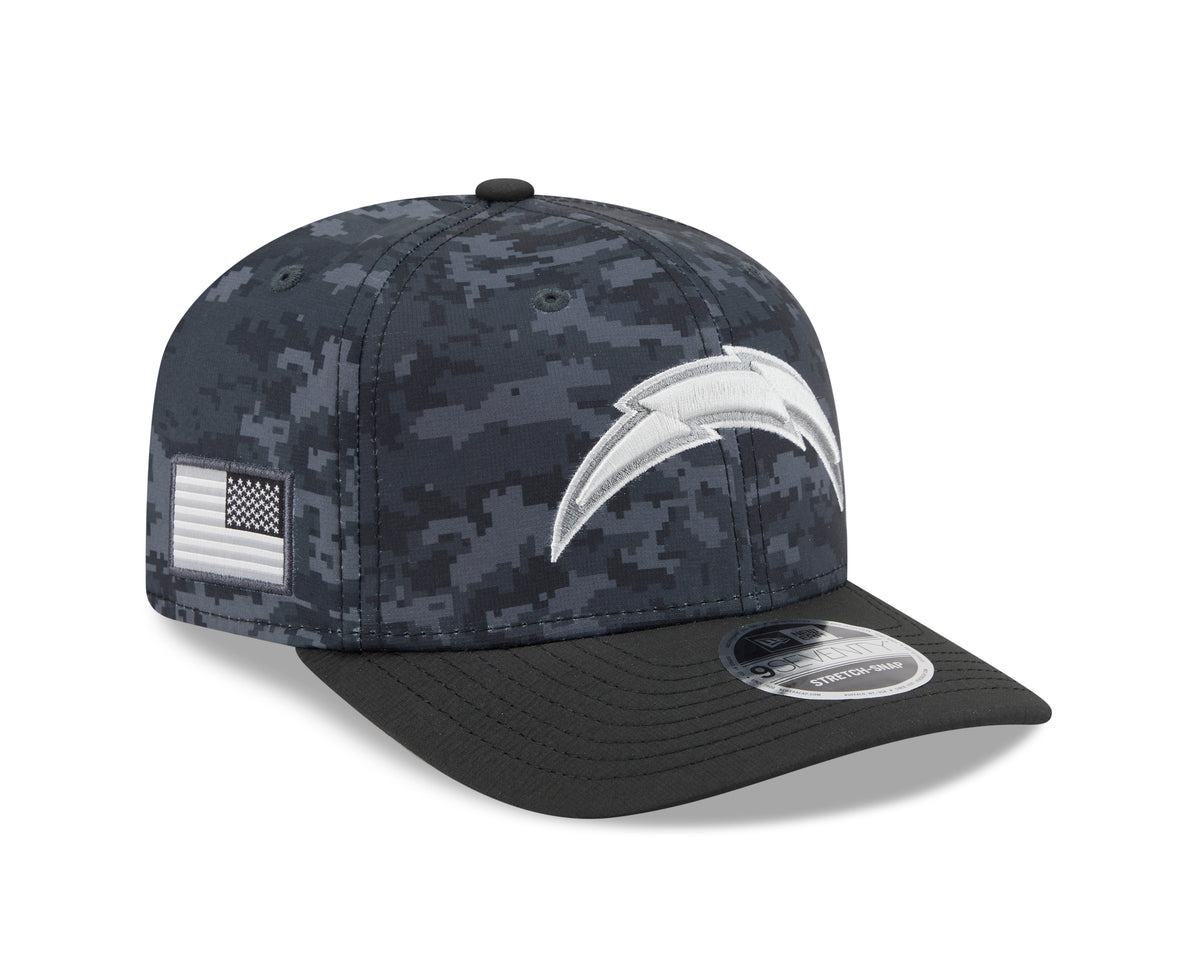 NFL Los Angeles Chargers New Era 2026 Salute to Service 9SEVENTY Stretch-Snap Hat- Black