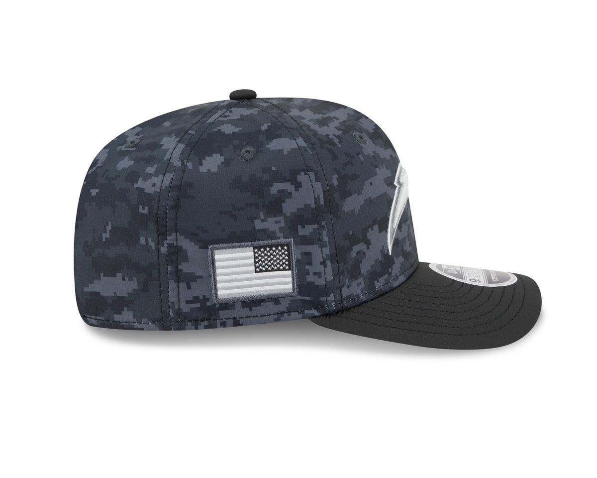 NFL Los Angeles Chargers New Era 2026 Salute to Service 9SEVENTY Stretch-Snap Hat- Black