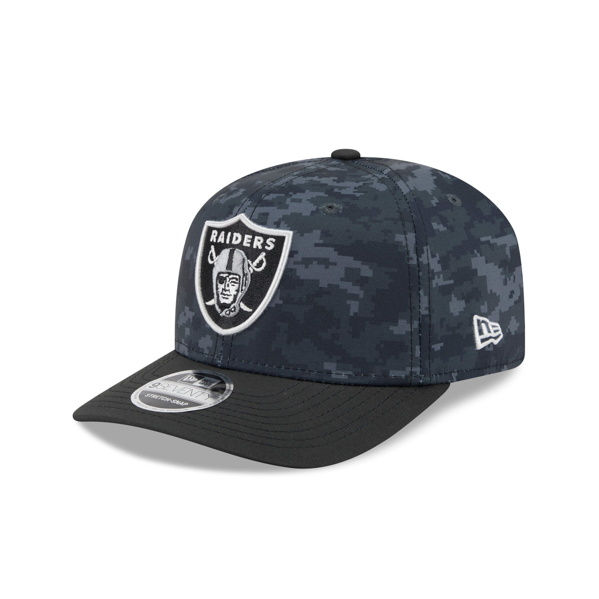 NFL Las Vegas Raiders New Era 2026 Salute to Service 9SEVENTY Stretch-Snap Hat- Black