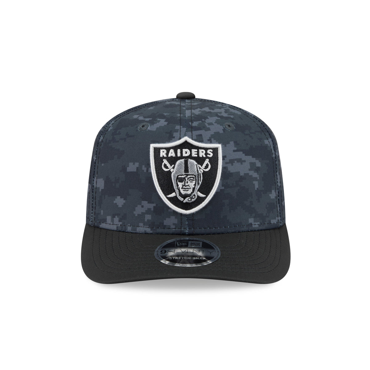 NFL Las Vegas Raiders New Era 2026 Salute to Service 9SEVENTY Stretch-Snap Hat- Black