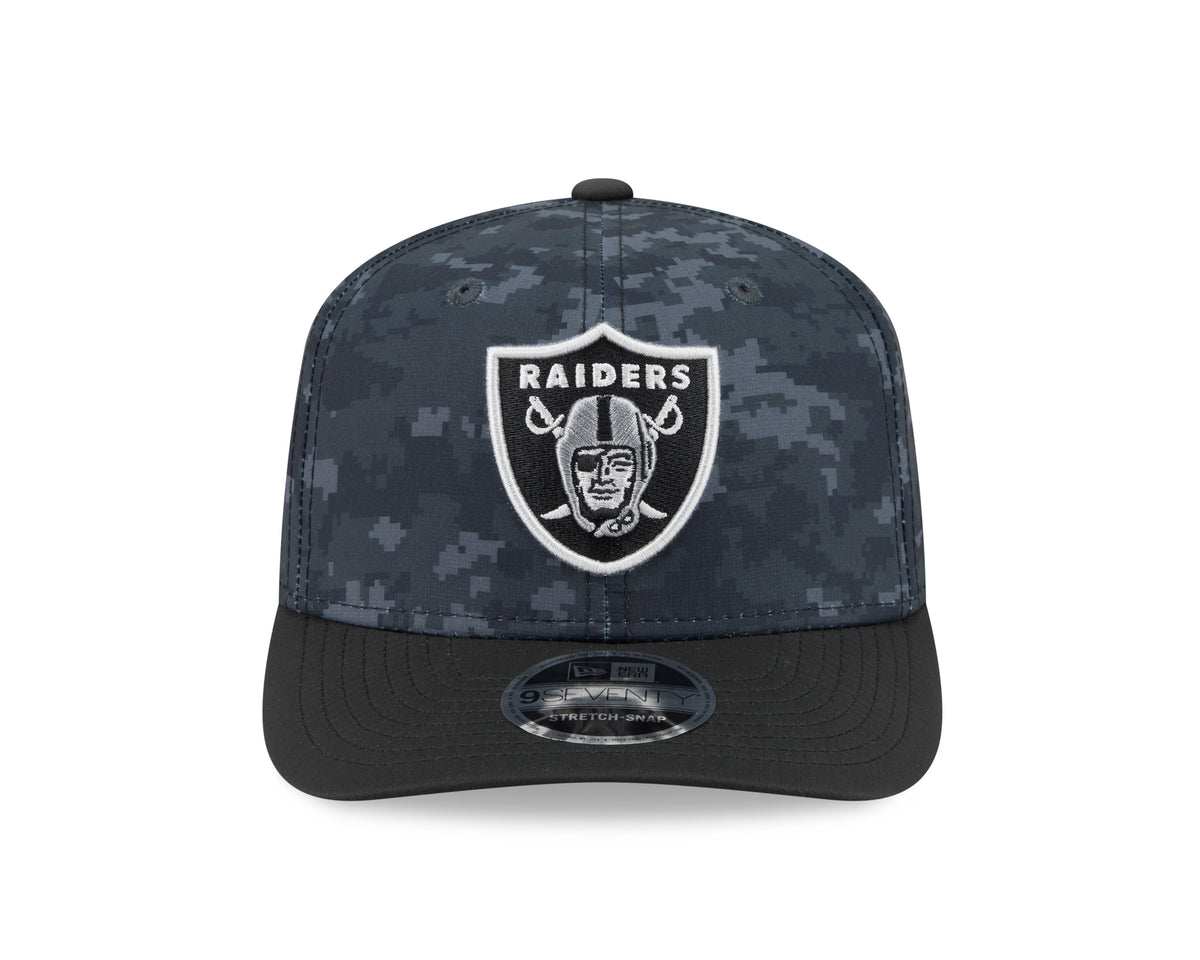 NFL Las Vegas Raiders New Era 2026 Salute to Service 9SEVENTY Stretch-Snap Hat- Black