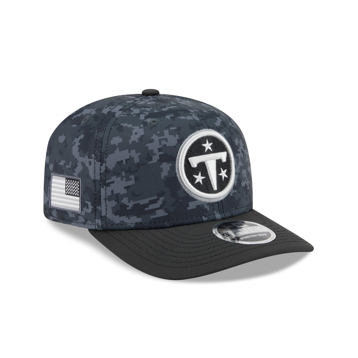 NFL Tennessee Titans New Era 2026 Salute to Service 9SEVENTY Stretch-Snap Hat- Black