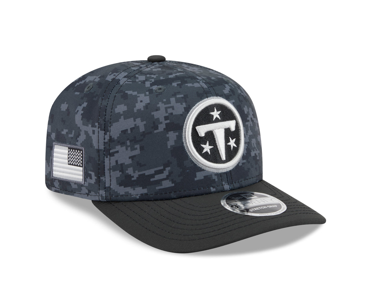 NFL Tennessee Titans New Era 2026 Salute to Service 9SEVENTY Stretch-Snap Hat- Black