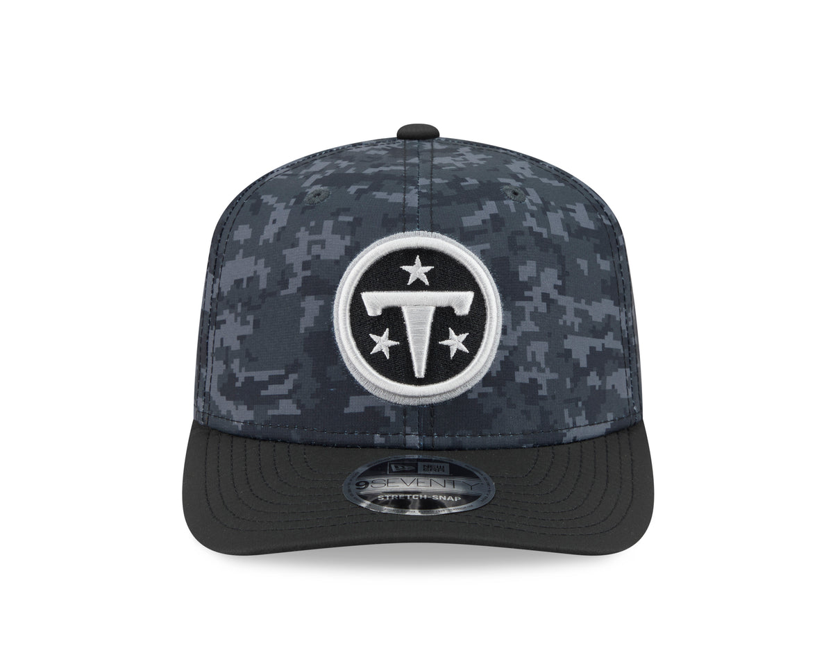 NFL Tennessee Titans New Era 2026 Salute to Service 9SEVENTY Stretch-Snap Hat- Black