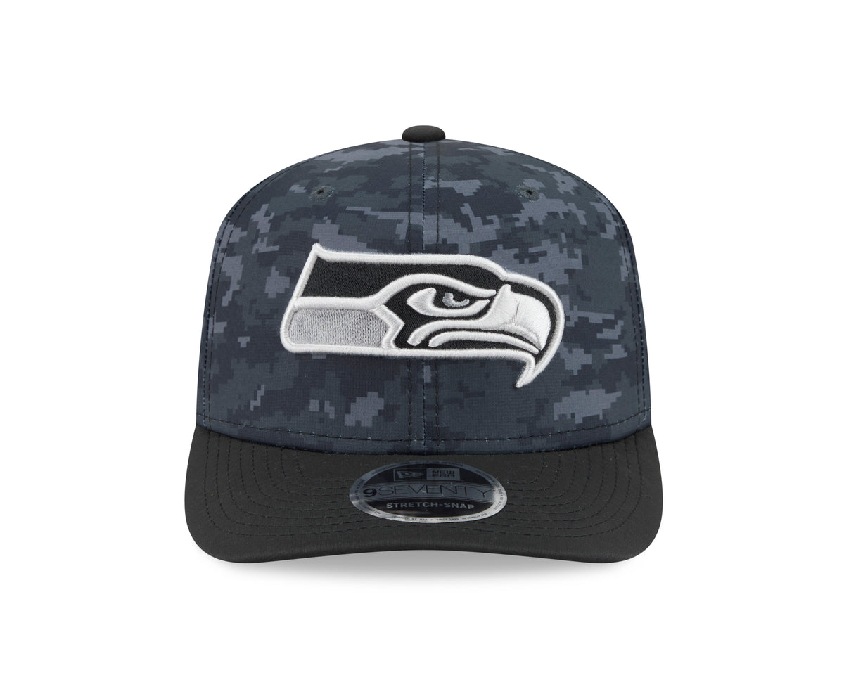 NFL Seattle Seahawks New Era 2026 Salute to Service 9SEVENTY Stretch-Snap Hat- Black