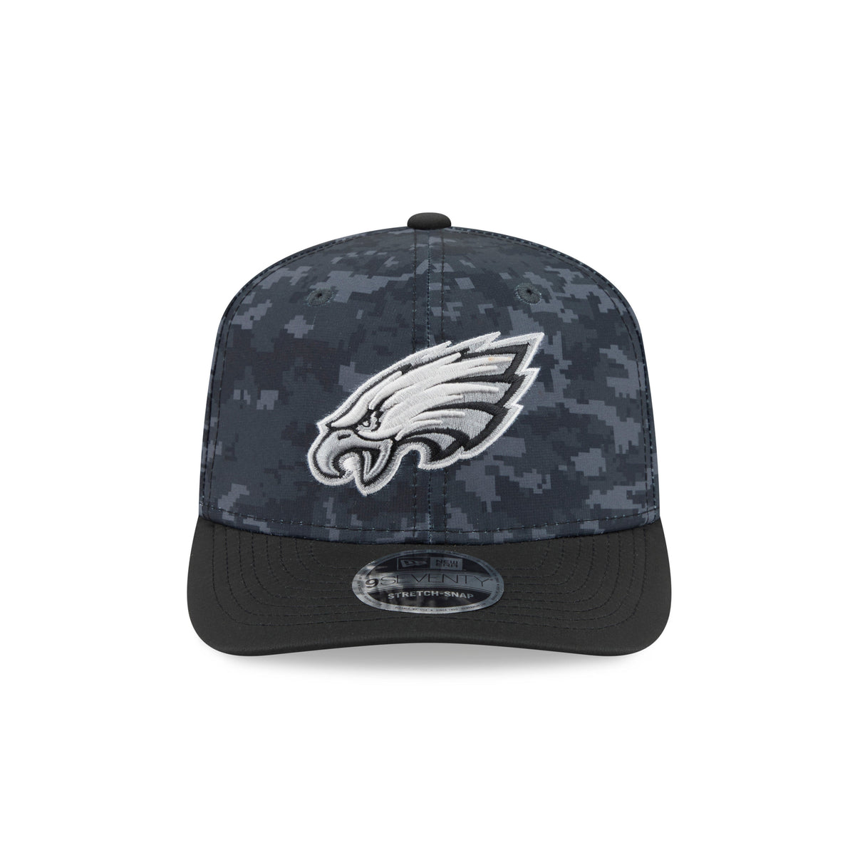 NFL Philadelphia Eagles New Era 2026 Salute to Service 9SEVENTY Stretch-Snap Hat- Black