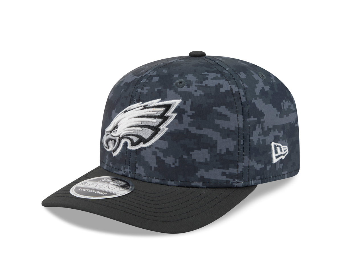 NFL Philadelphia Eagles New Era 2026 Salute to Service 9SEVENTY Stretch-Snap Hat- Black