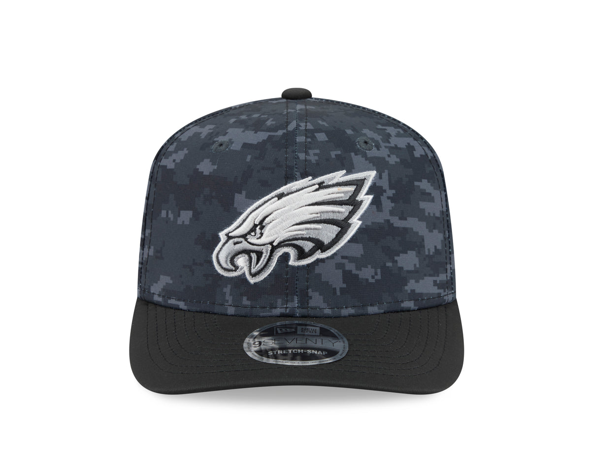 NFL Philadelphia Eagles New Era 2026 Salute to Service 9SEVENTY Stretch-Snap Hat- Black