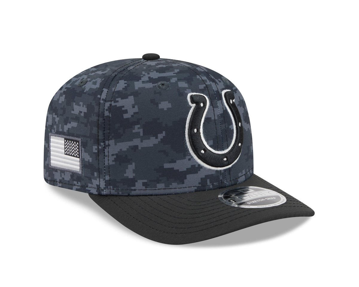NFL Indianapolis Colts New Era 2026 Salute to Service 9SEVENTY Stretch-Snap Hat- Black