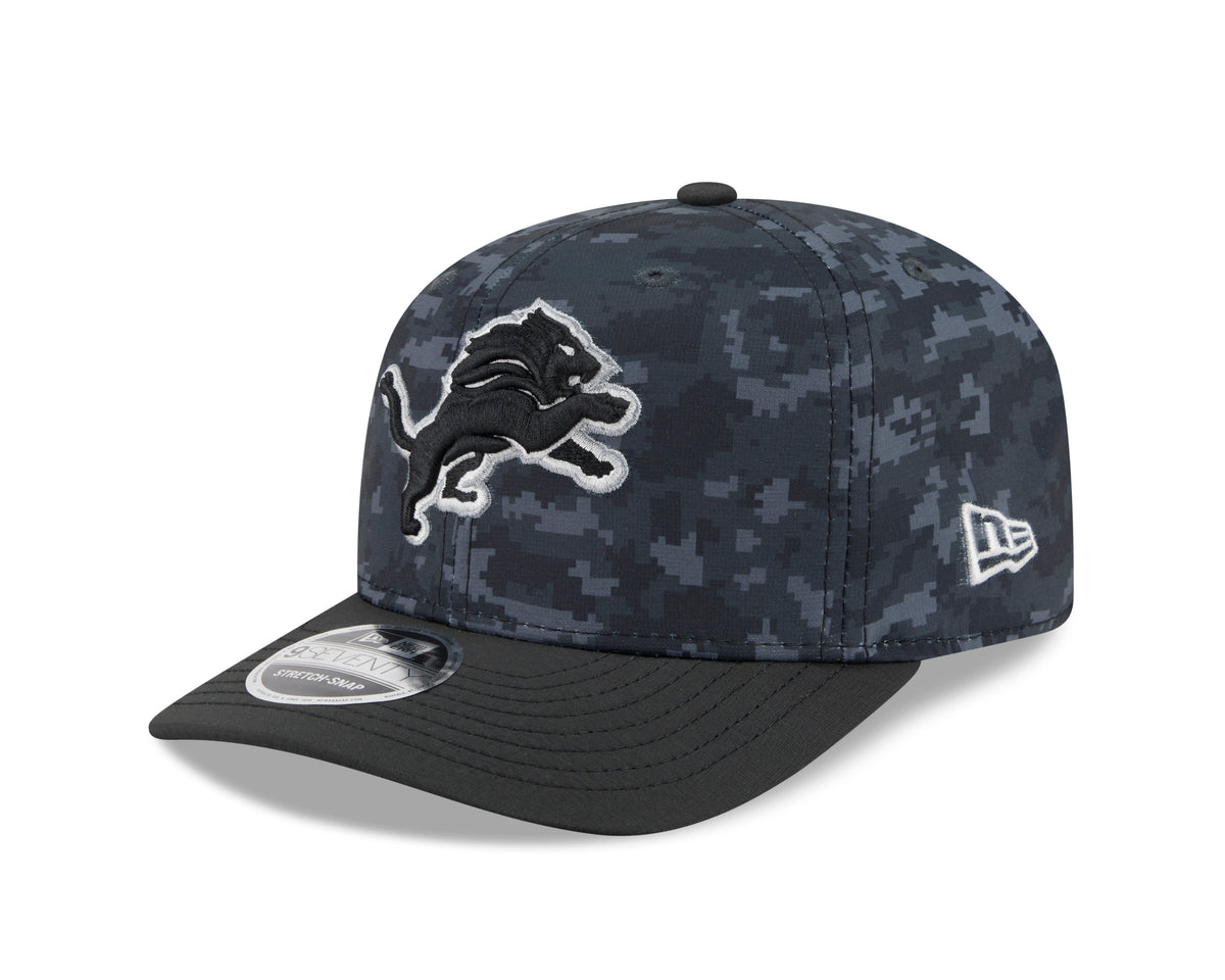 NFL Detroit Lions New Era 2026 Salute to Service 9SEVENTY Stretch-Snap Hat- Black
