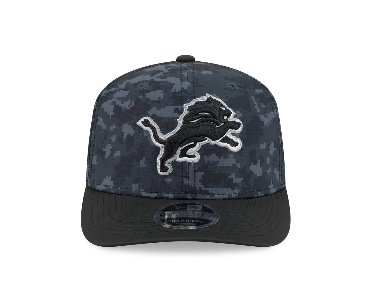 NFL Detroit Lions New Era 2026 Salute to Service 9SEVENTY Stretch-Snap Hat- Black