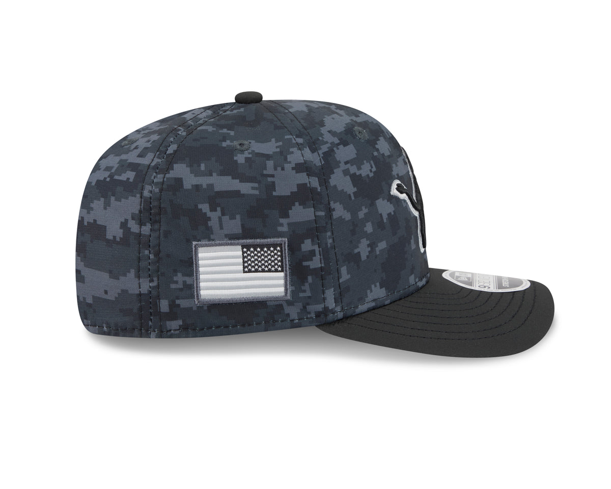 NFL Detroit Lions New Era 2026 Salute to Service 9SEVENTY Stretch-Snap Hat- Black