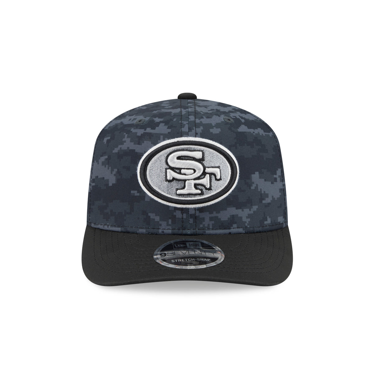 NFL San Francisco 49ers New Era 2026 Salute to Service 9SEVENTY Stretch-Snap Hat- Black