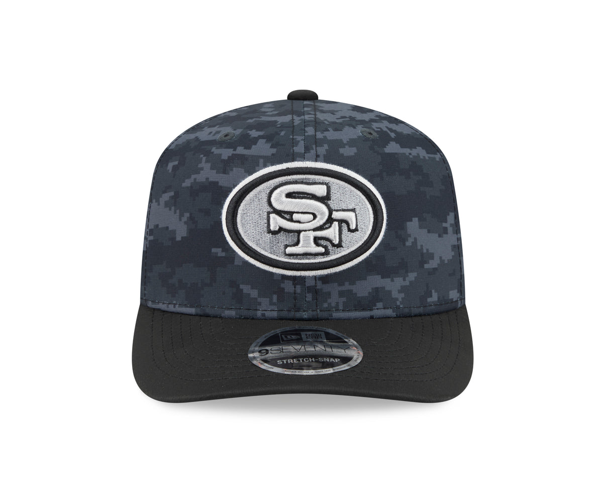 NFL San Francisco 49ers New Era 2026 Salute to Service 9SEVENTY Stretch-Snap Hat- Black