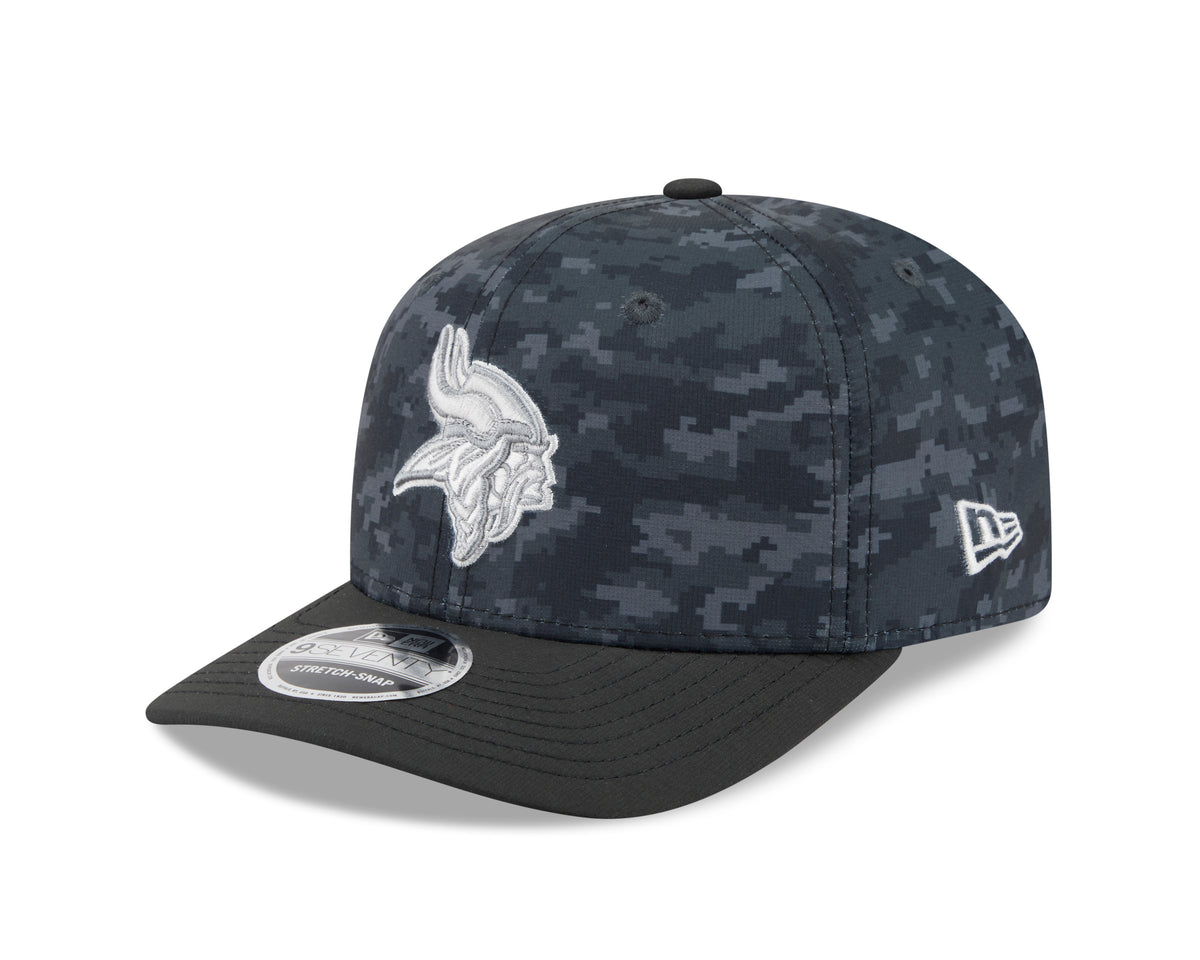 NFL Minnesota Vikings New Era 2026 Salute to Service 9SEVENTY Stretch-Snap Hat- Black
