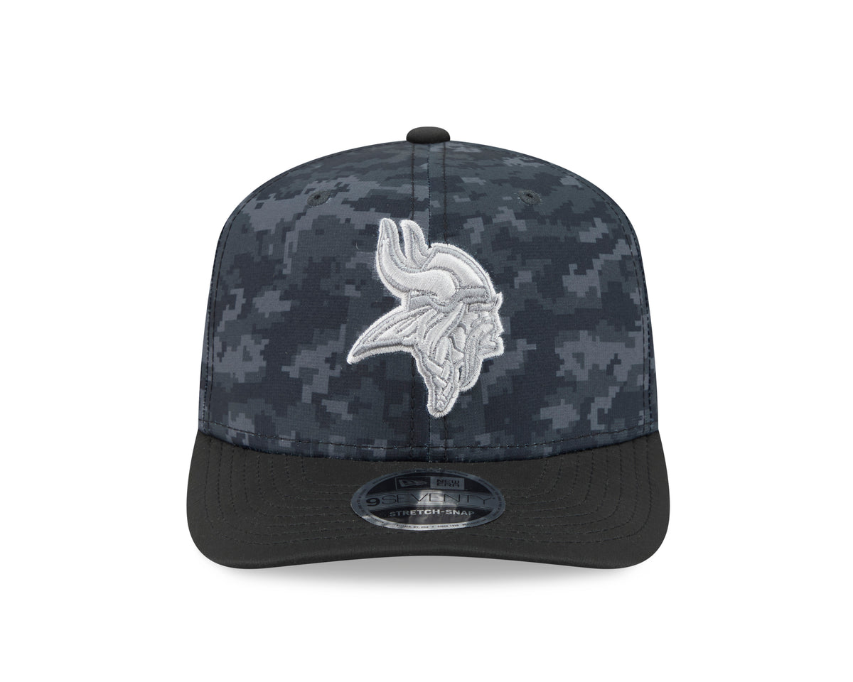 NFL Minnesota Vikings New Era 2026 Salute to Service 9SEVENTY Stretch-Snap Hat- Black