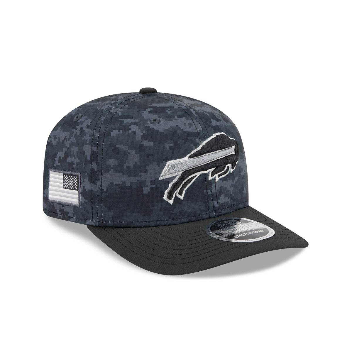 NFL Buffalo Bills New Era 2026 Salute to Service 9SEVENTY Stretch-Snap Hat- Black