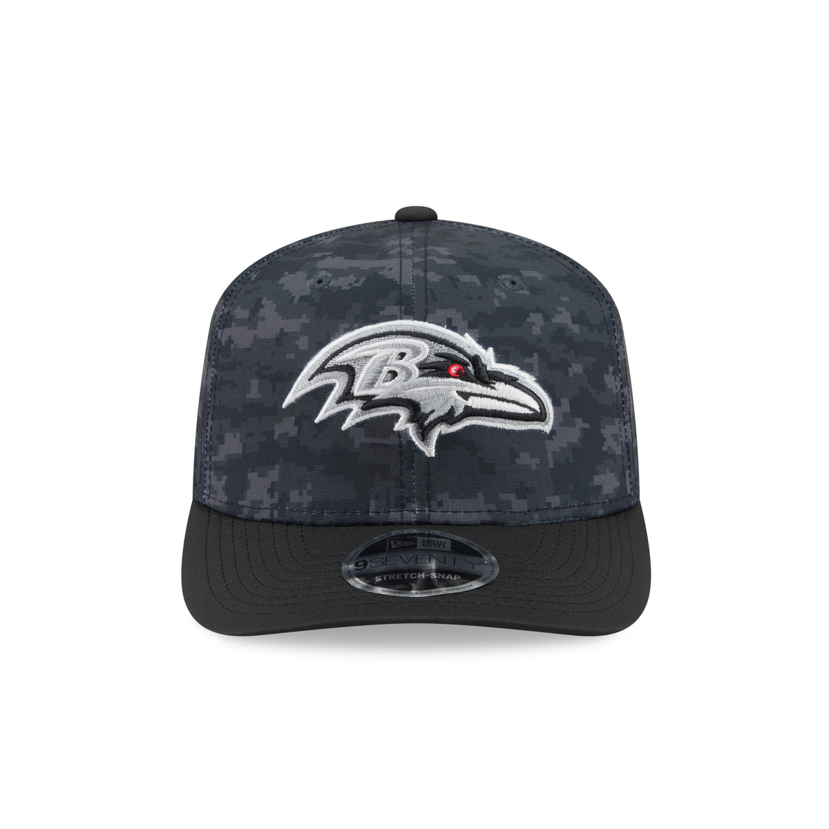 NFL Baltimore Ravens New Era 2026 Salute to Service 9SEVENTY Stretch-Snap Hat- Black