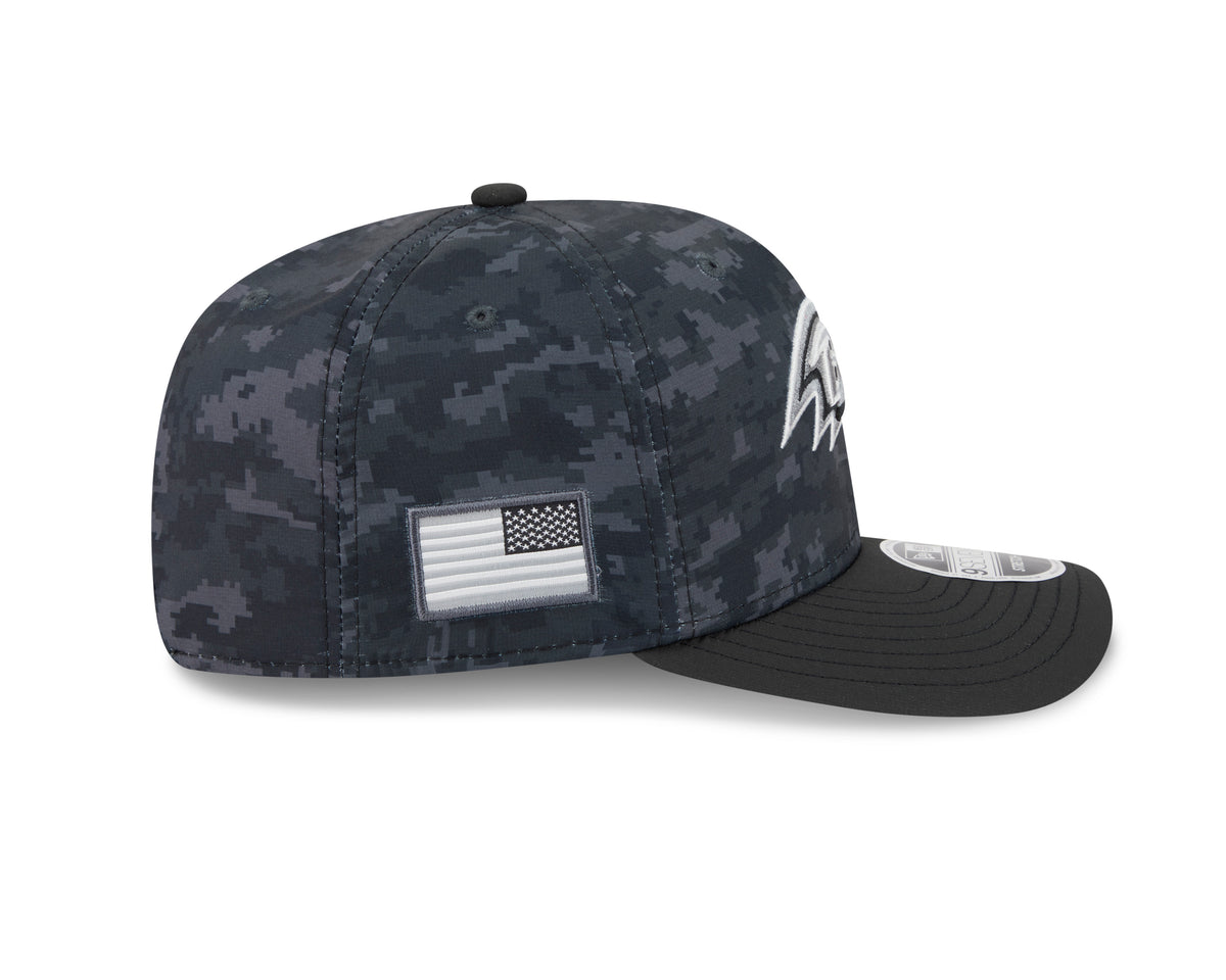 NFL Baltimore Ravens New Era 2026 Salute to Service 9SEVENTY Stretch-Snap Hat- Black