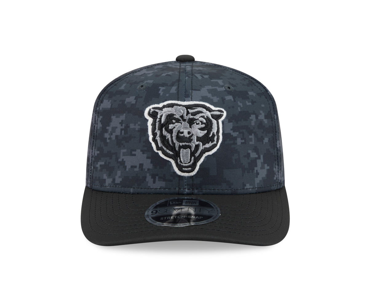 NFL Chicago Bears New Era 2026 Salute to Service 9SEVENTY Stretch-Snap Hat- Black