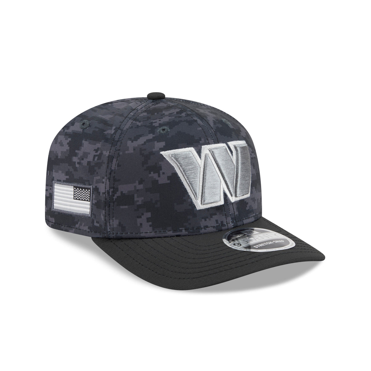 NFL Washington Commanders New Era 2026 Salute to Service 9SEVENTY Stretch-Snap Hat- Black