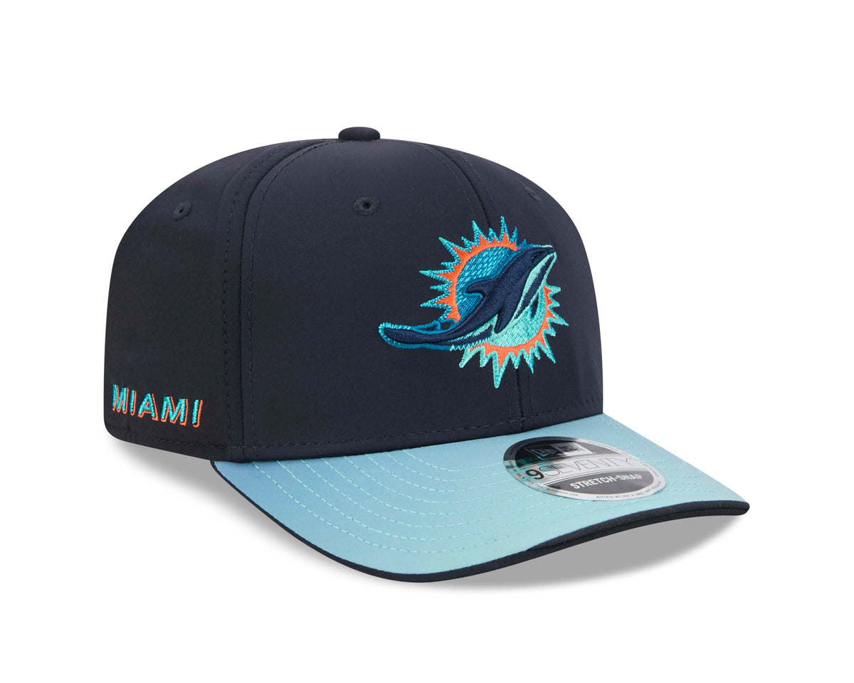 NFL Miami Dolphins New Era 2026 Rivalry 9SEVENTY Stretch Snap Snapback Hat- Navy