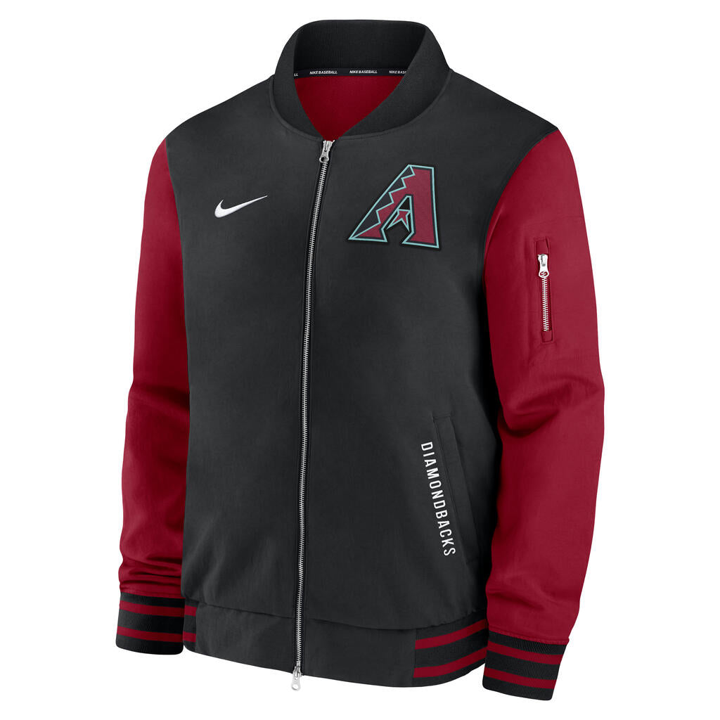MLB Arizona Diamondbacks Nike Authentic Collection Bomber Jacket - Black