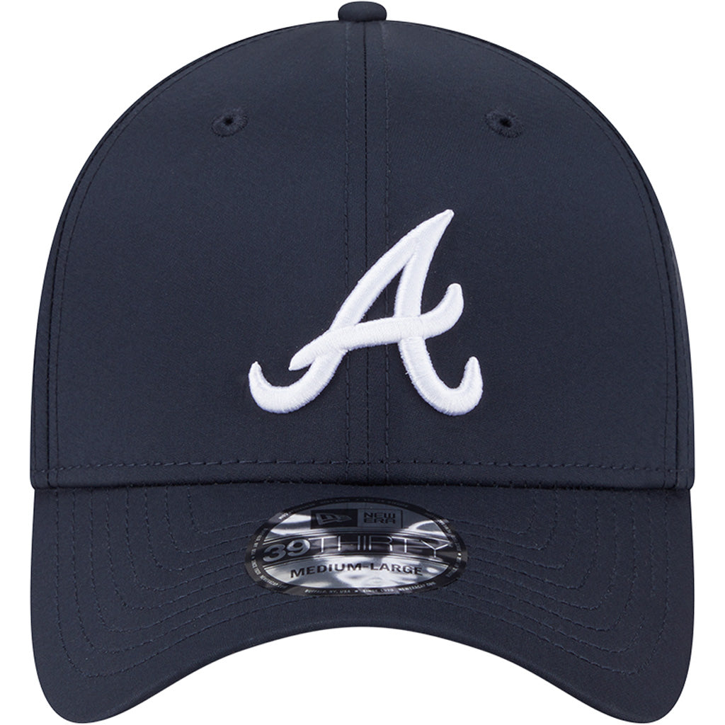 MLB Atlanta Braves New Era Mid Perf 39THIRTY Flex Fit Hat - Navy