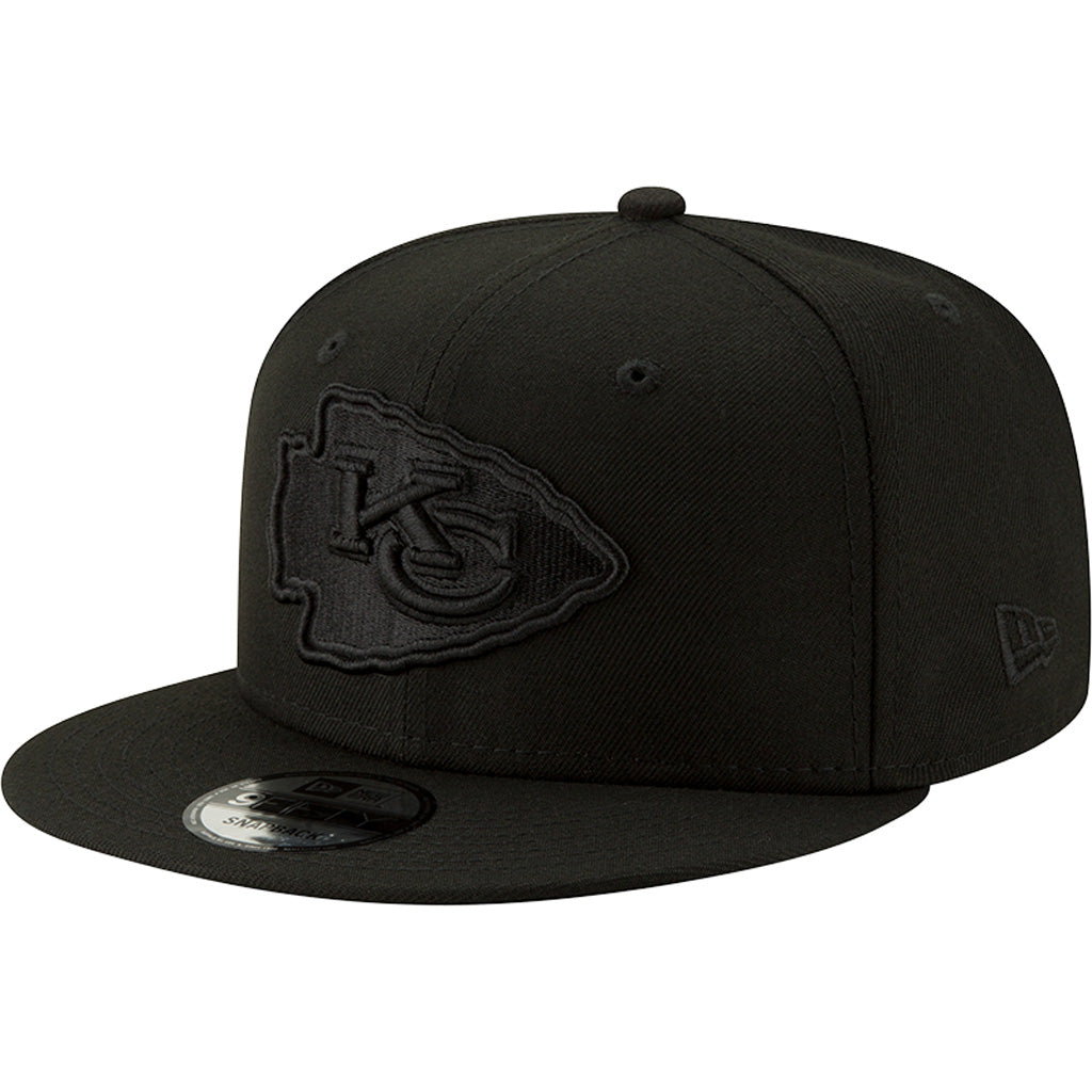 NFL Kansas City Chiefs New Era Black on Black 9FIFTY Hat - Black