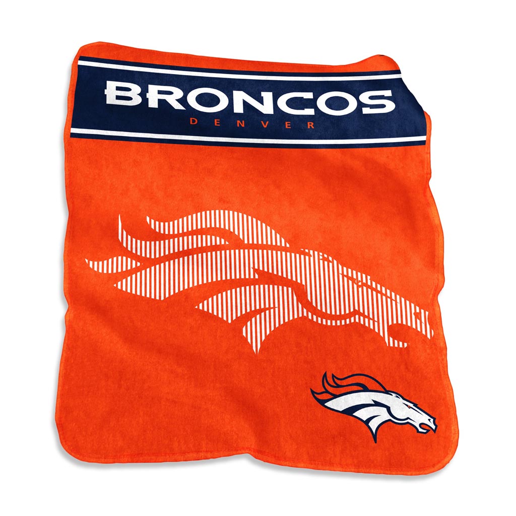NFL Denver Broncos Logo Brands 60" x 80" Raschel Blanket - Orange