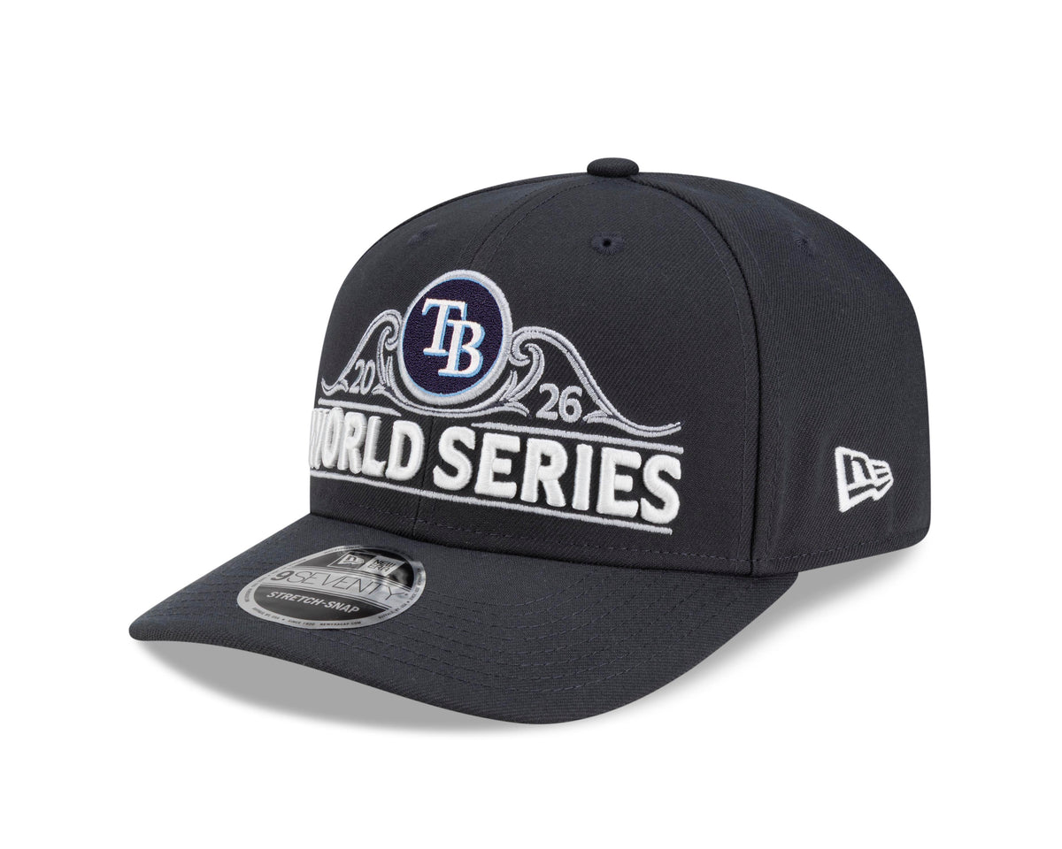 MLB Tampa Bay Rays New Era 2026 World Series American League Champions Locker Room 9SEVENTY Snapback Hat- Charcoal