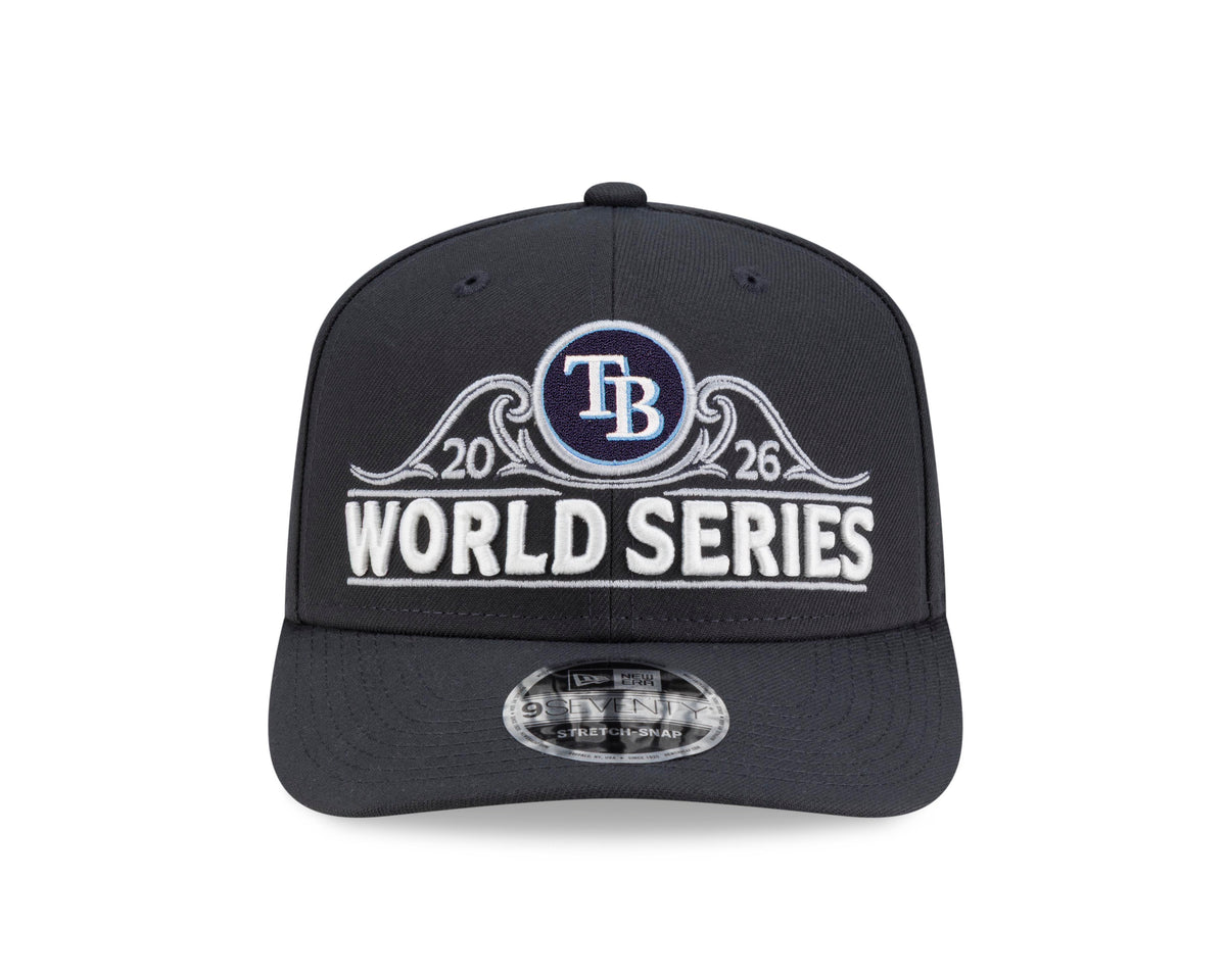 MLB Tampa Bay Rays New Era 2026 World Series American League Champions Locker Room 9SEVENTY Snapback Hat- Charcoal