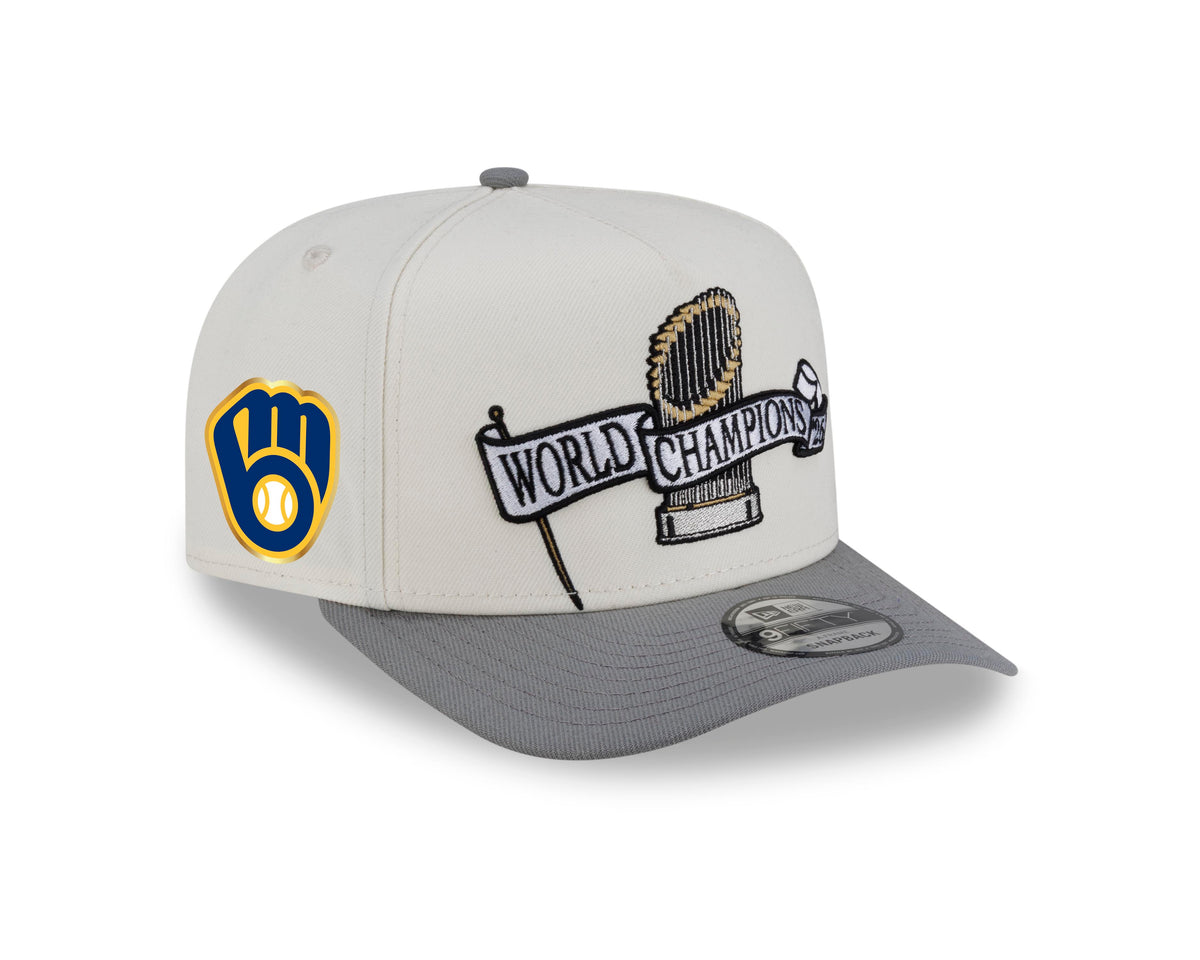 MLB Milwaukee Brewers New Era World Series 2026 Parade 9FIFTY A-Frame Snapback Hat- Cream