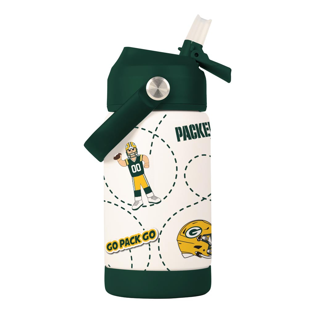 NFL Green Bay Packers Kids Logo Brands 12oz Bottle