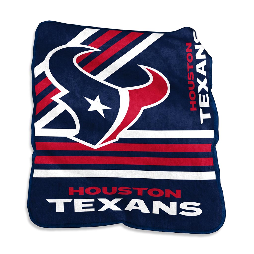 NFL Houston Texans Logo Brands 50" x 60" Raschel Blanket - Navy
