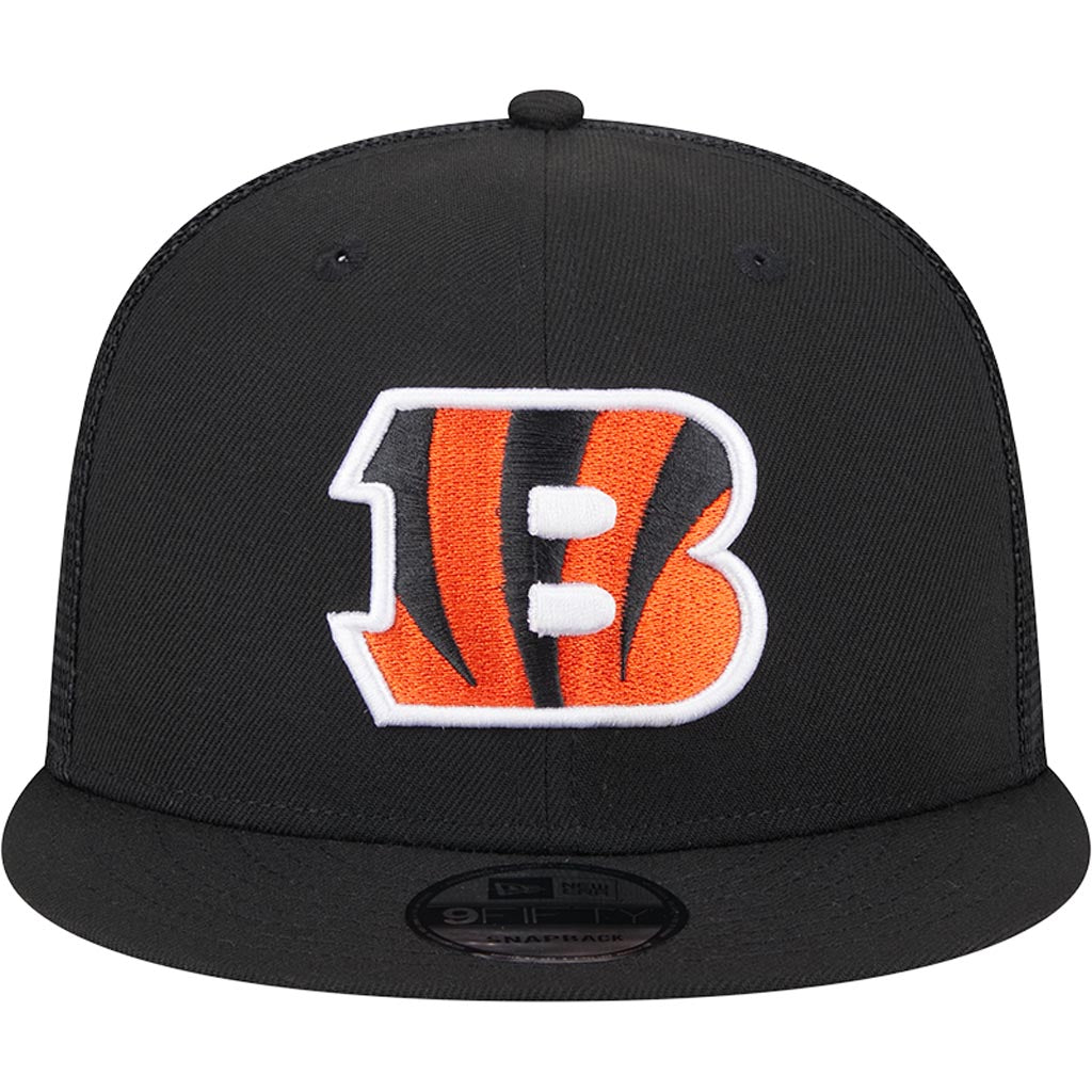 NFL Cincinnati Bengals New Era 9FIFTY Snapback Trucker Hat - Black