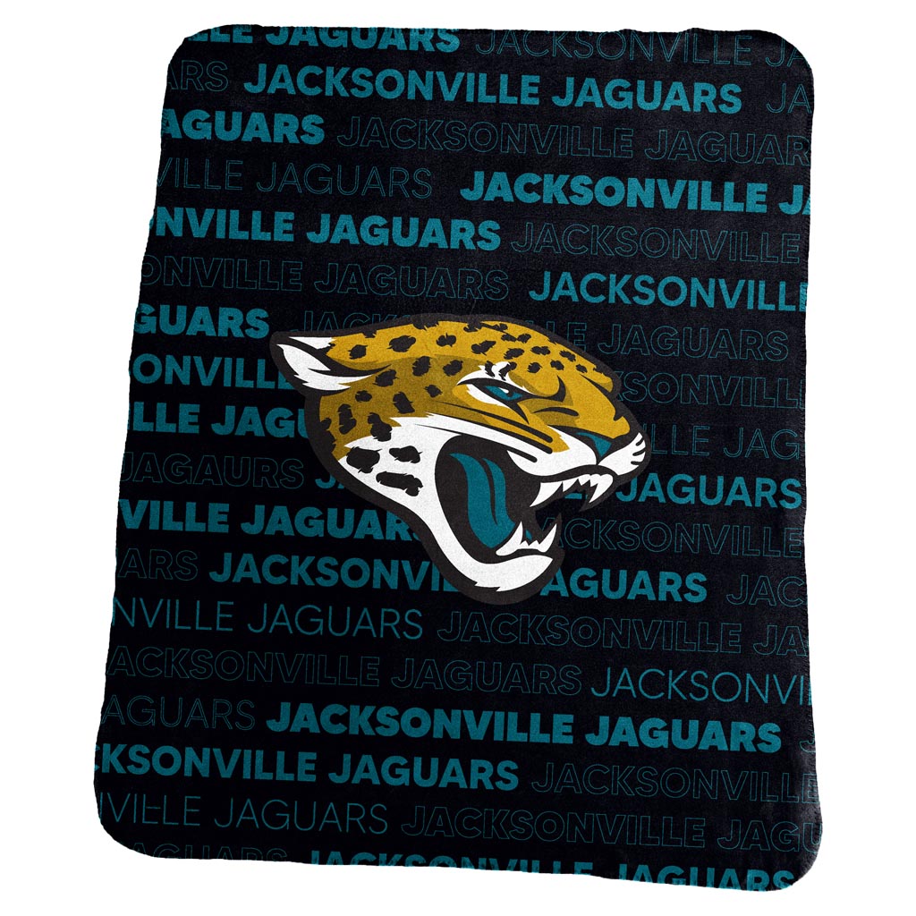 NFL Jacksonville Jaguars Logo Brands 50" x 60" Classic Fleece Blanket - Black