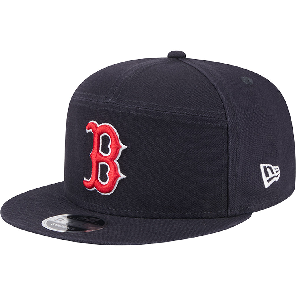 MLB Boston Red Sox Cotton Canvas 9FIFTY Split Panel Snapback Hat - Navy