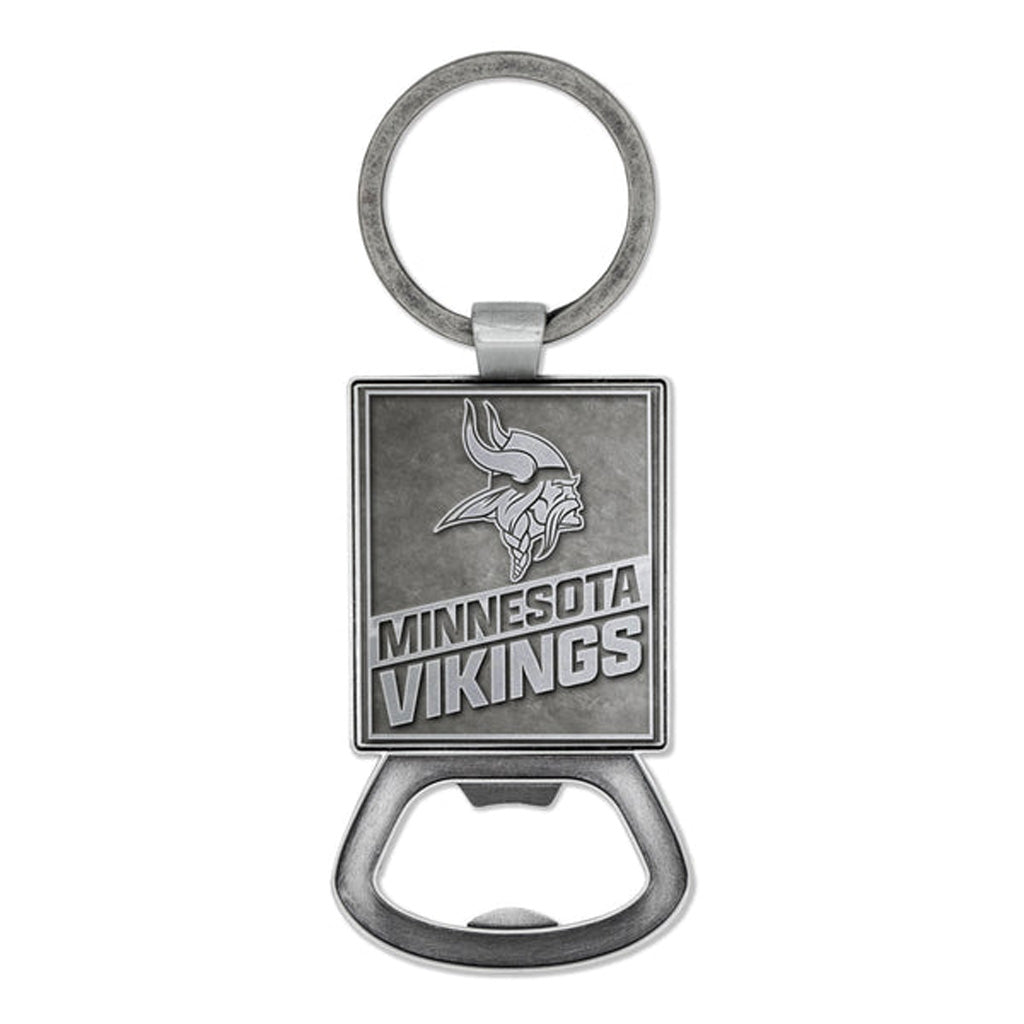NFL Minnesota Vikings Rico Pewter Bottle Opener Keychain - Gray