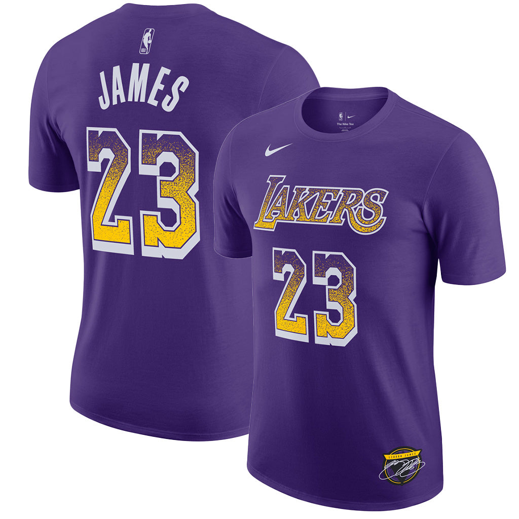 NBA Los Angeles Lakers Lebron James Nike 2025 Select Series Name & Number T-Shirt - Purple