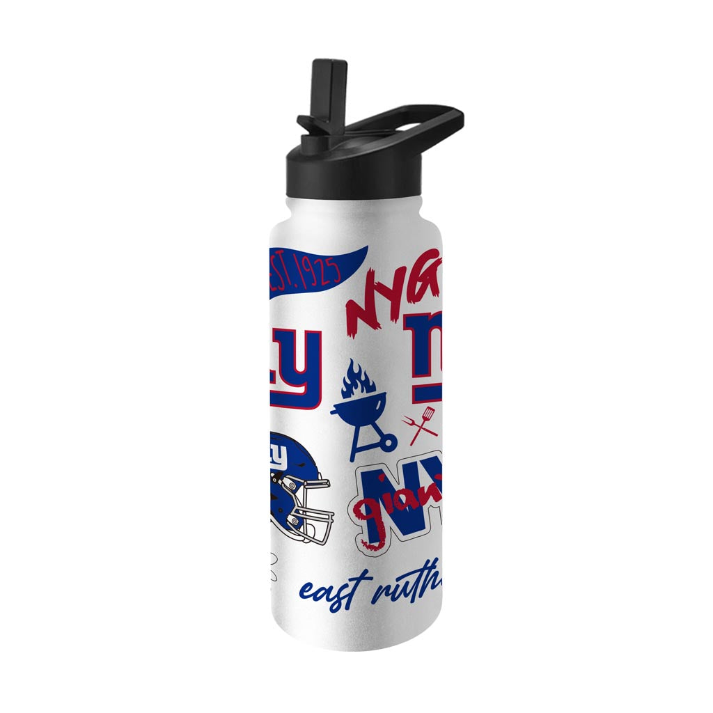 NFL New York Giants Logo Brands 34oz Native Quencher Bottle - White