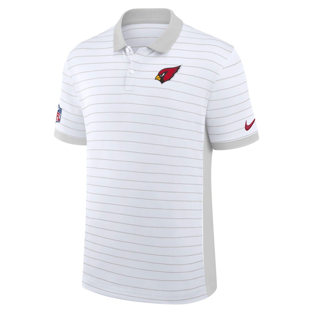 NFL Arizona Cardinals Nike 2025 Dri-Fit Striped Polo - White