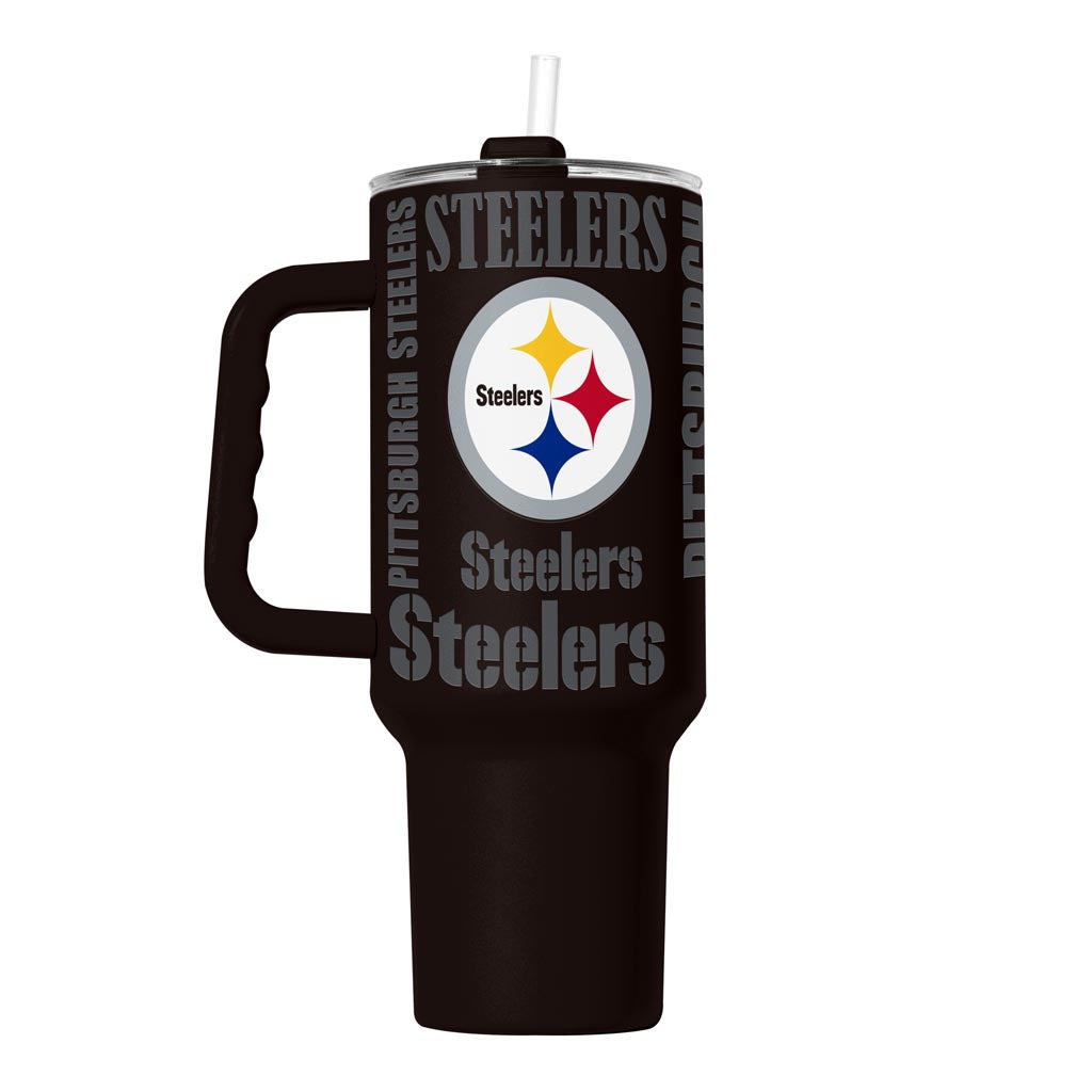 NFL Pittsburgh Steelers Logo Brands 40oz Replay Tumbler - Black