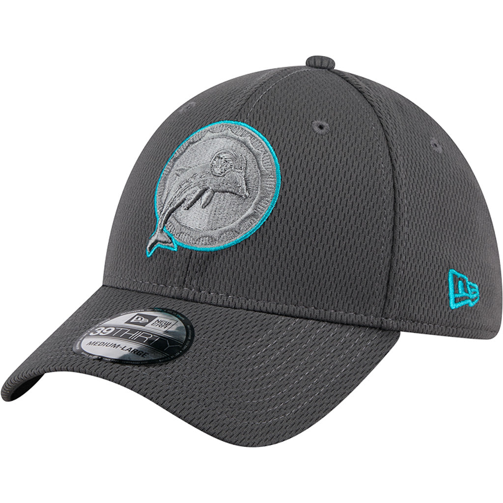 NFL Miami Dolphins New Era Tonal Graphite 39THIRTY Flex Fit Hat - Graphite