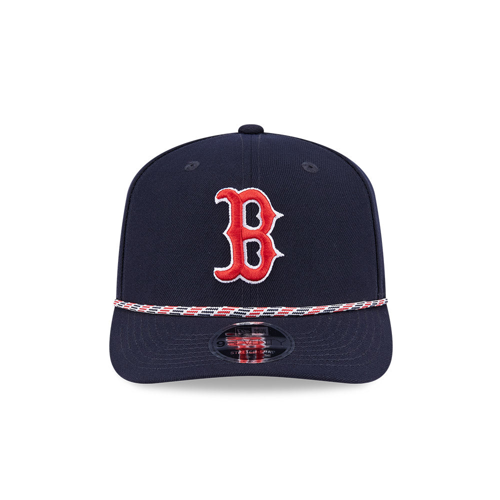 MLB Boston Red Sox New Era Multicolor Rope 9SEVENTY Stretch-Snapback Hat - Navy