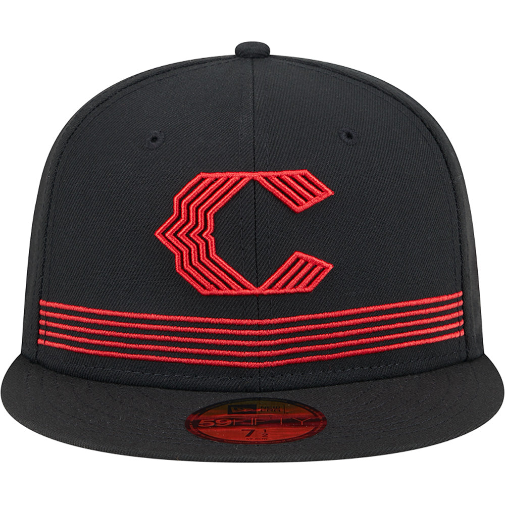 MLB Cincinnati Reds New Era City Connect Alternate 59FIFTY Fitted Hat - Black